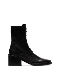 Ann Demeulemeester Black 65 Lace Up Leather Ankle Boots
