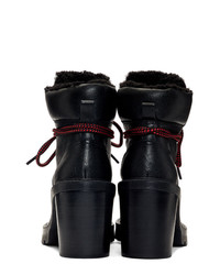 Marc Jacobs Black Crosby Hiking Boots