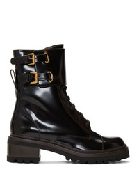 See by Chloe Black Mallory Biker Boots