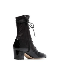 Liudmila Black Mille Hortense 50 Leather Lace Up Boots