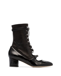 Liudmila Black Mille Hortense 50 Leather Lace Up Boots