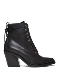 Rag and Bone Black Ryder Lace Up Boots