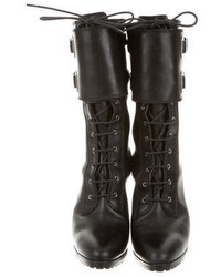 Ralph Lauren Collection Leather Lace Up Ankle Boots