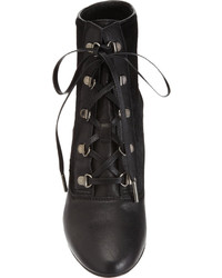 Lanvin Combo Lace Up Ankle Boot