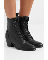 Diane von Furstenberg Dakota Lace Up Leather Ankle Boots
