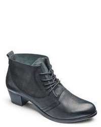 Heavenly Soles Lace Up Leather Ankle Boots