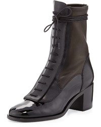 Laurence Dacade Inde Lace Up Combo Leather Mid Calf Boot