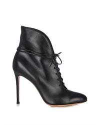 Gianvito Rossi Jane Lace Up Leather Ankle Boots