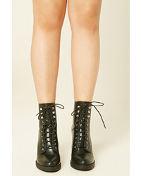 Forever 21 Lace Up Ankle Booties