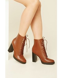 Forever 21 Lace Up Ankle Booties