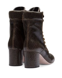 Miu Miu Lace Up Ankle Boots