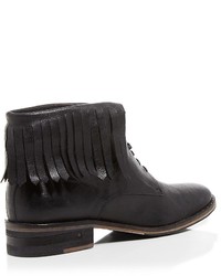 Freda Salvador Lace Up Booties Stone Fringe