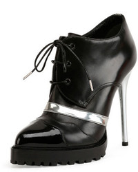 Alexander McQueen Lace Up Leather Ankle Bootie