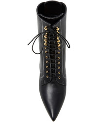 Loewe Lace Up Leather Ankle Boots