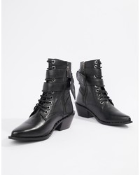 Religion Larisa Lace Up Leather Heeled Ankle Boots
