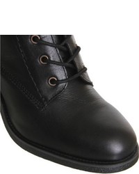 Office Latch Leather Ankle Boots