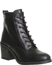 Office Latch Leather Ankle Boots