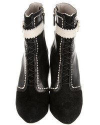 Jason Wu Leather Lace Up Ankle Boots