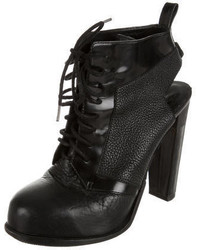 Alexander Wang Leather Lace Up Ankle Boots