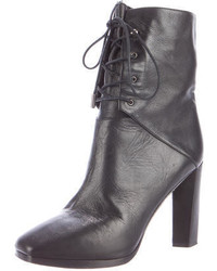 Diane von Furstenberg Leather Lace Up Ankle Boots