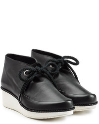 Robert Clergerie Leather Lace Up Ankle Boots
