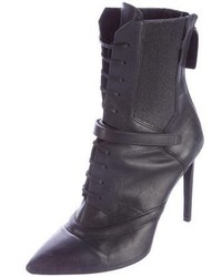 Hugo Boss Leather Lace Up Ankle Boots
