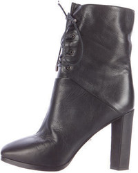 Diane von Furstenberg Leather Lace Up Ankle Boots