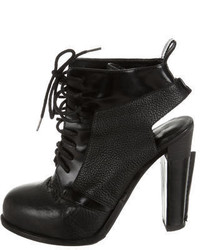 Alexander Wang Leather Lace Up Ankle Boots