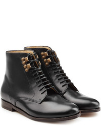 A.P.C. Leather Lace Up Ankle Boots