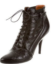 Givenchy Leather Lace Up Booties