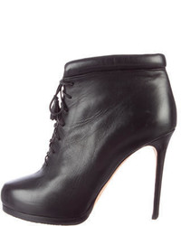 Theory Leather Platform Ankle Boots
