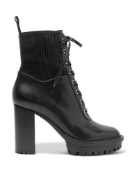 Gianvito Rossi Martis 90 Lace Up Leather Ankle Boots