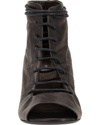Marsèll Open Toe Lace Up Ankle Boots