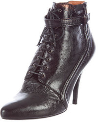 Givenchy Patent Leather Lace Up Booties