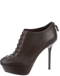 Sergio Rossi Platform Lace Up Ankle Booties