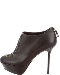 Sergio Rossi Platform Lace Up Ankle Booties