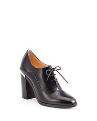 Reed Krakoff Leather Lace Up Oxford Pumps Black