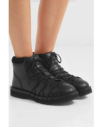 Moncler Genius 6 Noir Kei Ninomiya Med Leather Ankle Boots