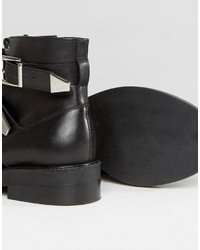 Asos Abe Wide Fit Leather Ankle Boots