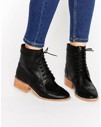 Asos Amar Leather Lace Up Brogue Boots