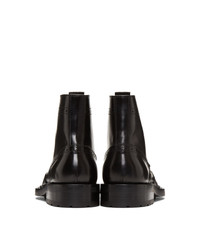 Saint Laurent Black Army Brogues Boots