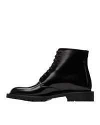 Saint Laurent Black Army Lace Up Boots