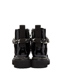 Balmain Black Chain Army Boots