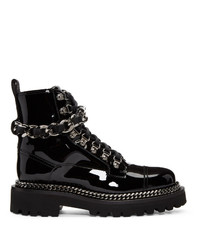 Balmain Black Chain Army Boots