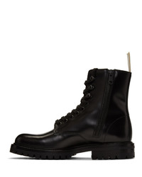 Woman by Common Projects Black Combat Lug Sole Boots