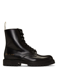 Woman by Common Projects Black Combat Lug Sole Boots