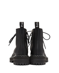 Proenza Schouler Black Lace Up Ankle Boots
