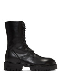 Ann Demeulemeester Black Lace Up Boots