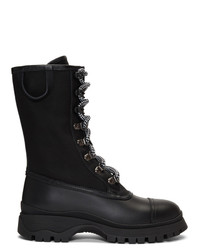 Prada Black Laced Combat Boots