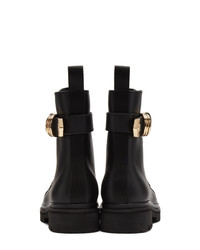 Versace Jeans Couture Black Leather Hiking Boots
